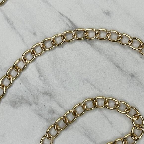 Gold Tone Chain Purse Strap 46" Crossbody Bag Replacement ✨ - Picture 8 of 11